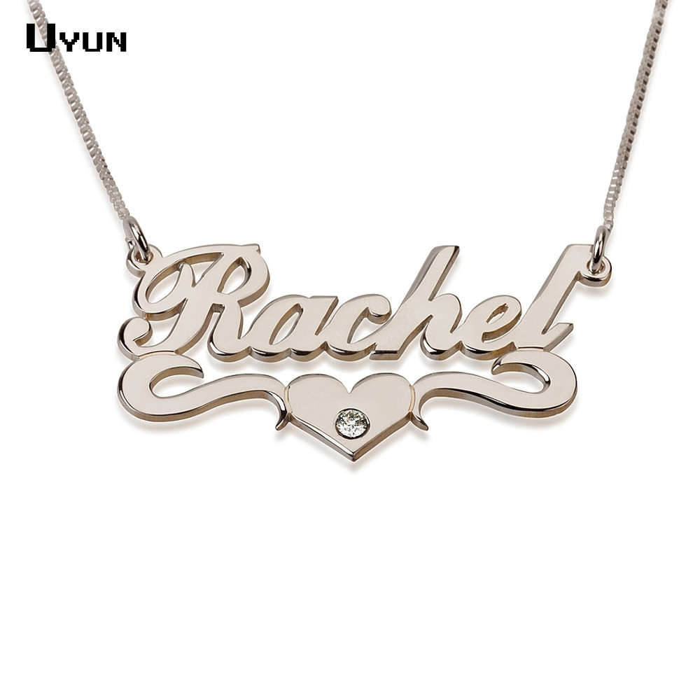 Name Necklace Silver
 Custom Name Necklace Personalized Silver Carrie Style