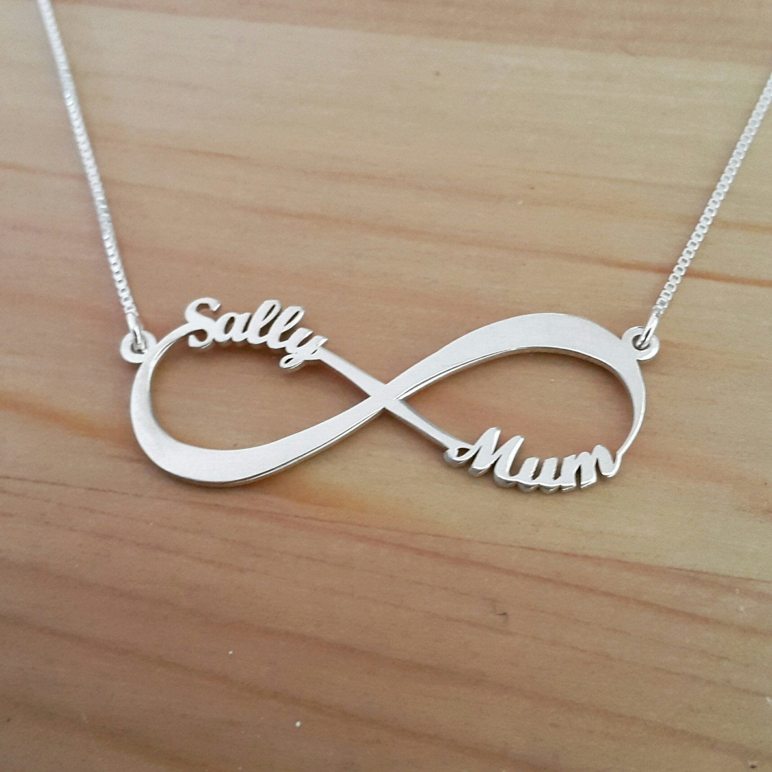 Name Necklace Silver
 2 Name Silver Infinity Necklace Silver Infinity name necklace