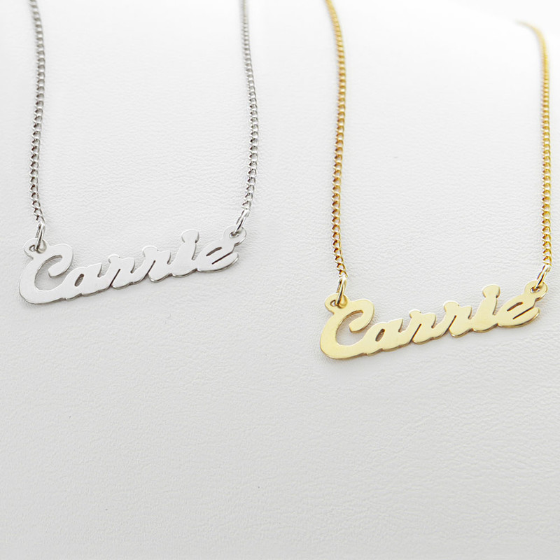 Name Necklace Silver
 Personalized Silver Name Necklace Monogram line