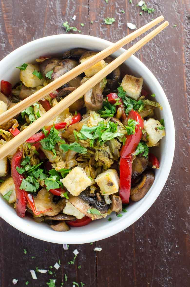 Napa Cabbage Stir Fry
 Napa Cabbage Stir Fry with Salt and Pepper Tofu