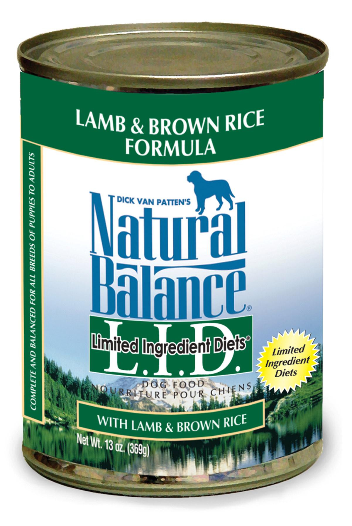 Natural Balance Lamb And Brown Rice
 Natural Balance Limited Ingre nt Diets Lamb and Brown