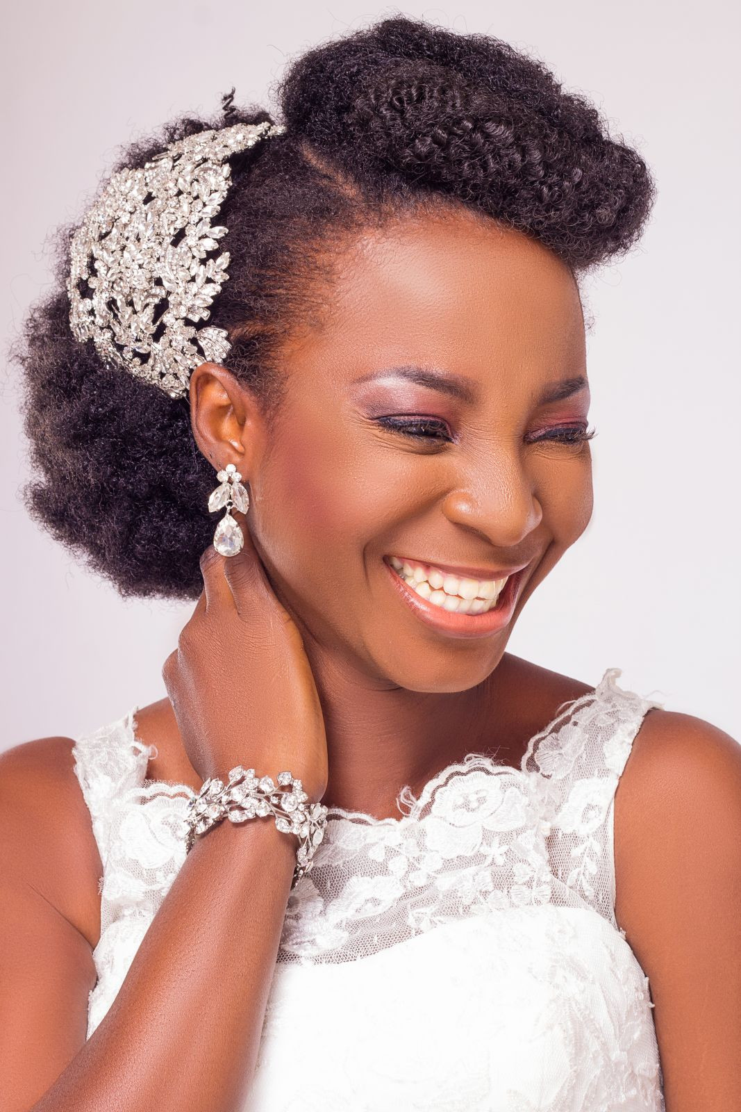 Natural Hairstyles For Brides
 Natural Hair Bridal Inspiration Shoot by Yes I Do Bridal