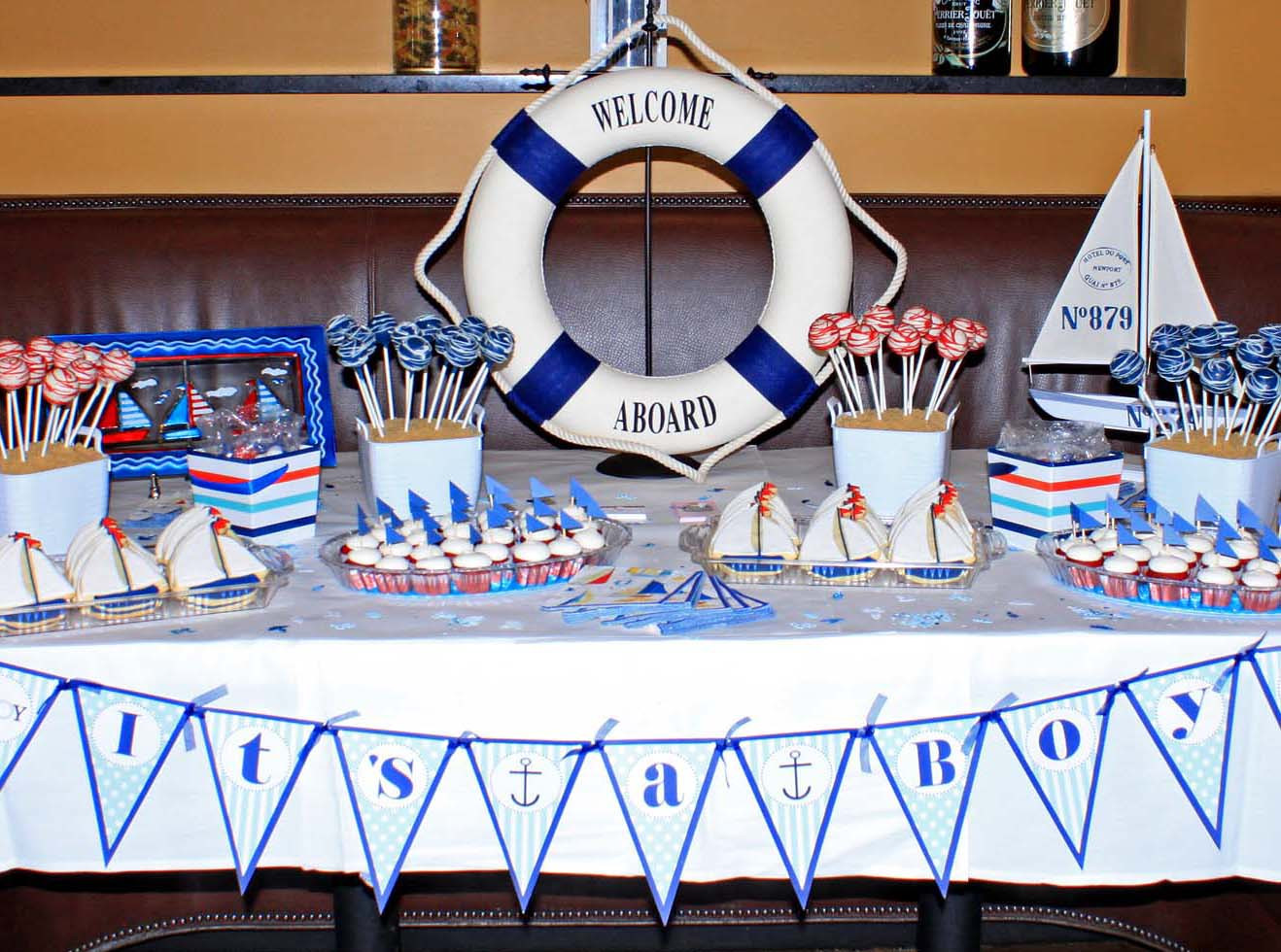 Nautical Decor For Baby Showers
 Sailboat Nautical Themed Baby Shower Ideas