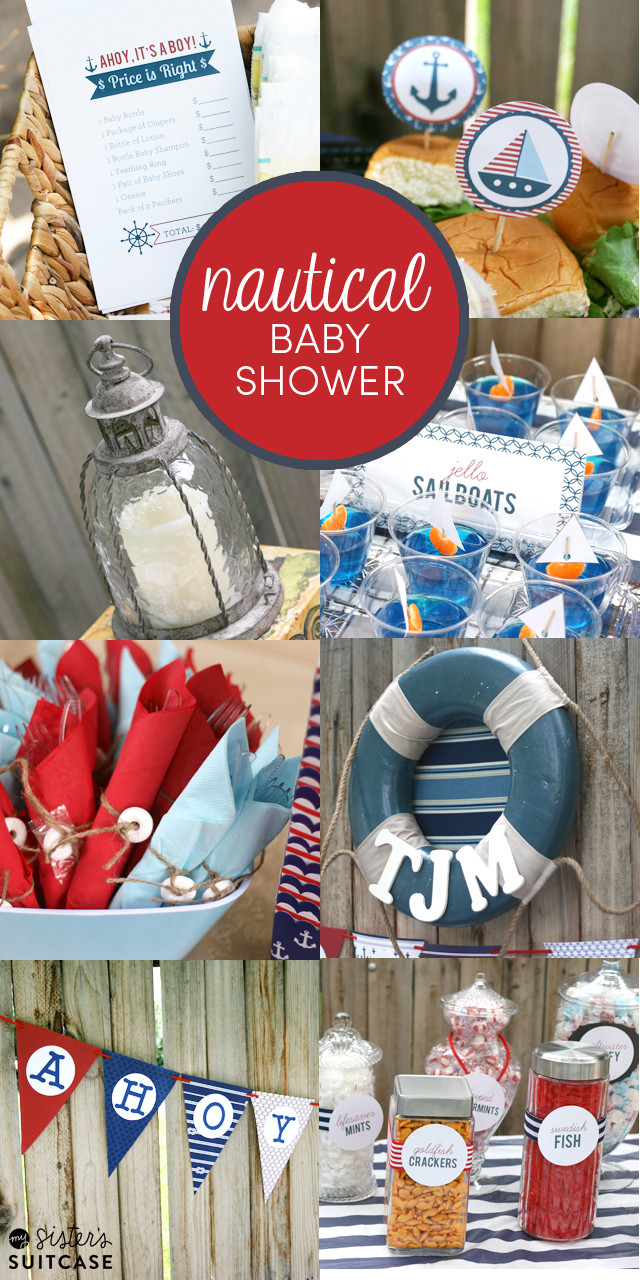 Nautical Decor For Baby Showers
 Nautical Theme Baby Shower Ideas My Sister s Suitcase