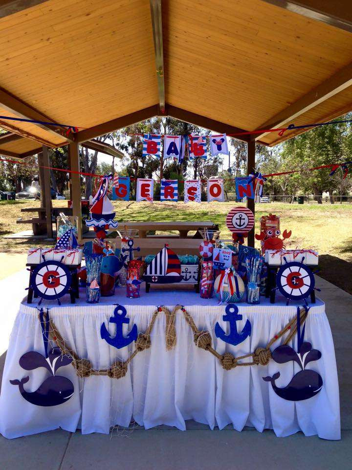 Nautical Decor For Baby Showers
 Nautical Baby Shower Party Ideas 4 of 8