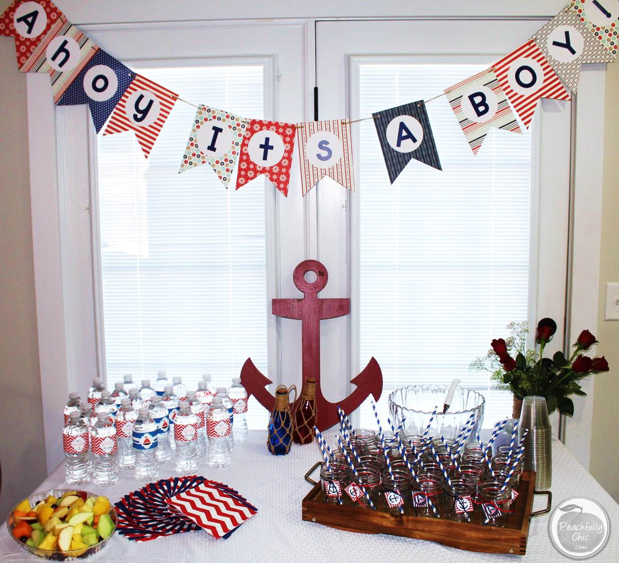 Nautical Decor For Baby Showers
 Nautical Baby Shower Ideas — Peachfully Chic