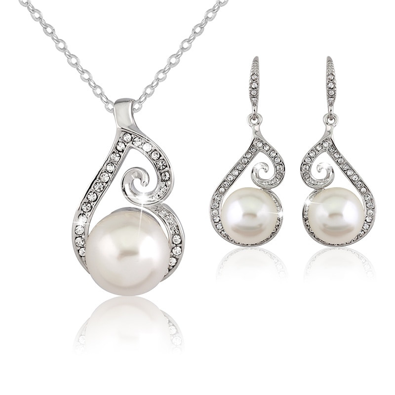 Necklace And Earring Sets
 2017 Imitation Pearls Women s Jewelry Accessories for