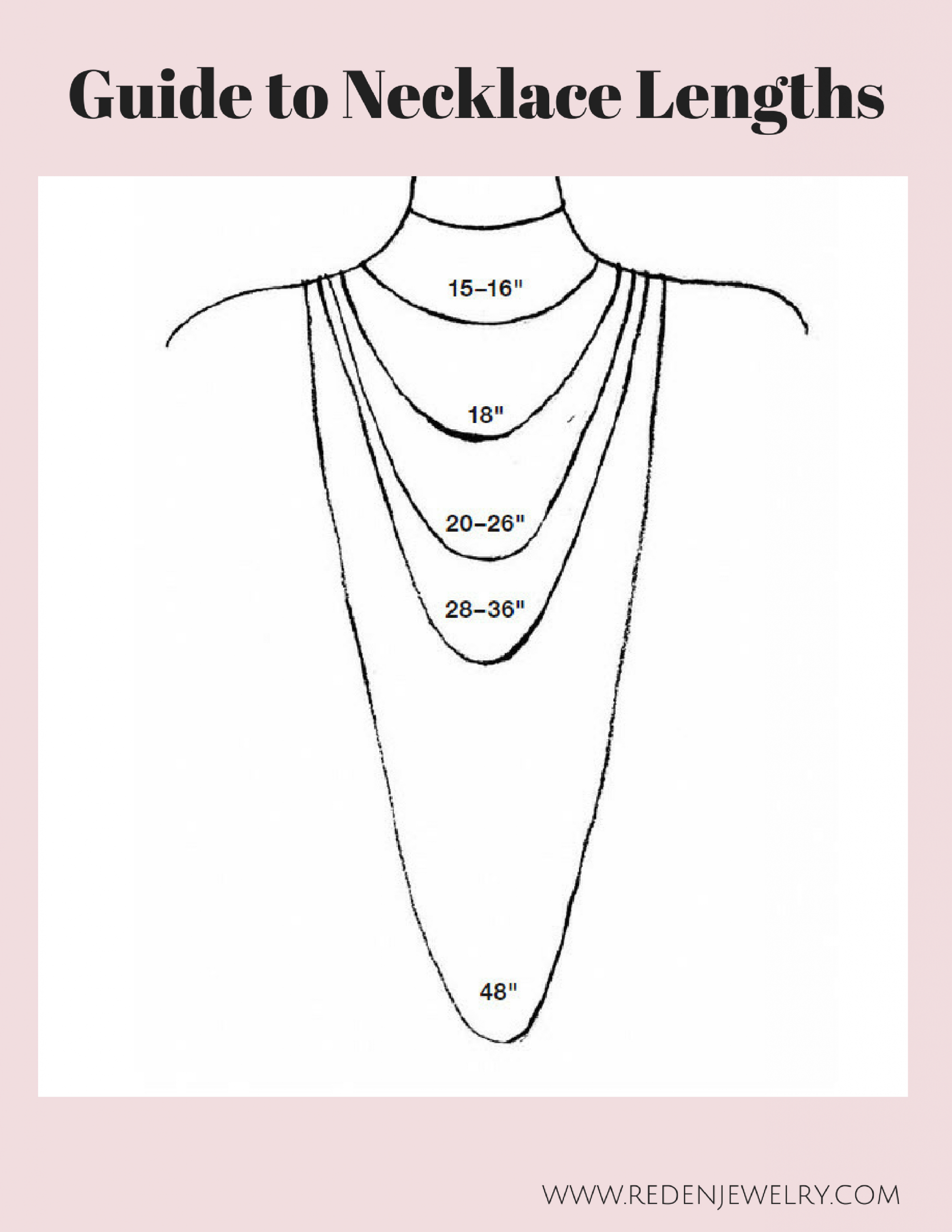 Necklace Size Guide
 Guide to Necklace Lengths