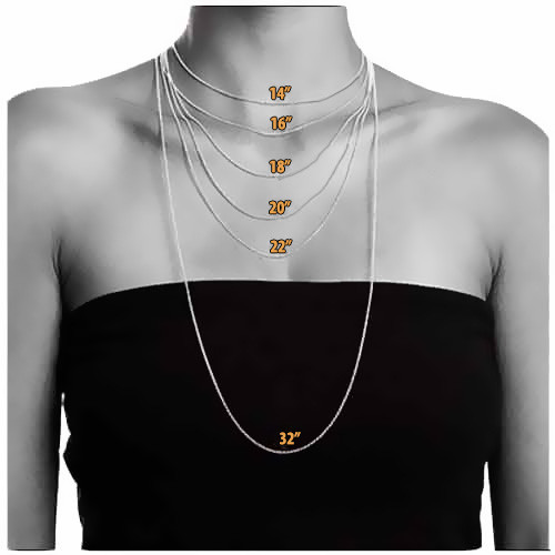 Necklace Size Guide
 Trojan Findings Ltd