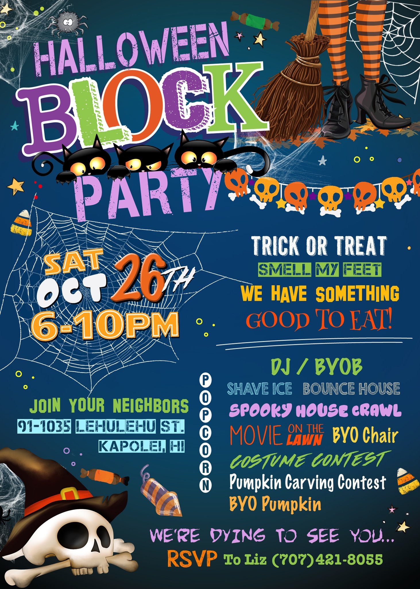 Neighborhood Halloween Block Party Ideas
 Children s Halloween Block Party Invitation Fun