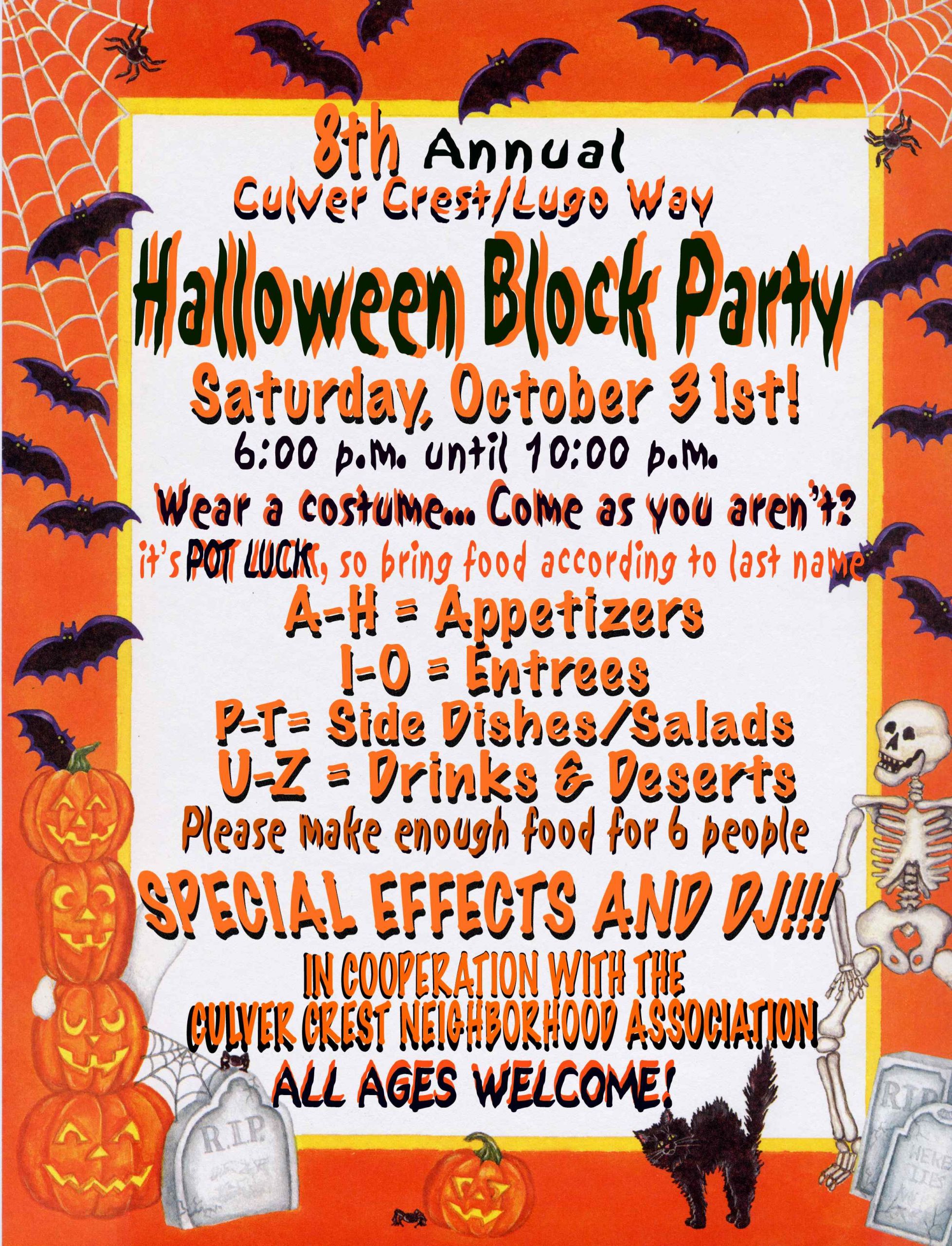 Neighborhood Halloween Block Party Ideas
 October 2009