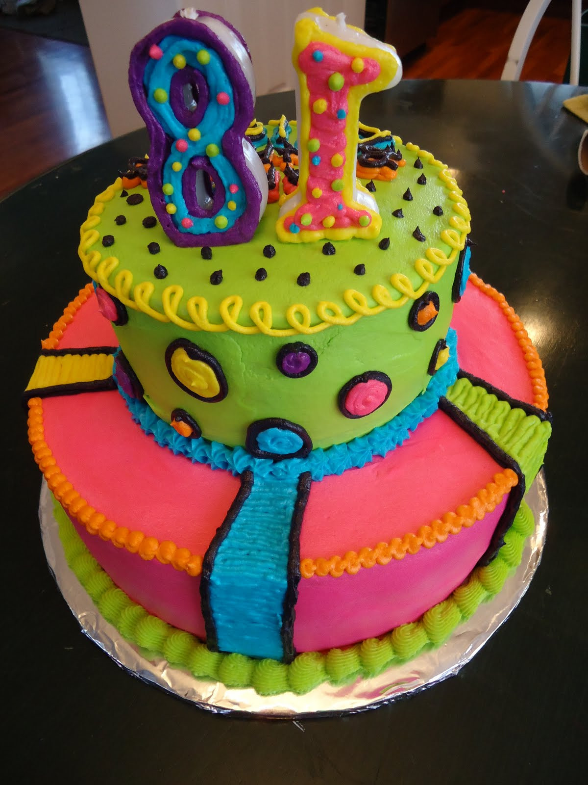 Neon Birthday Cakes
 Cat s Cake Creations NEON Lights BRIGHT BRIGHT BRIGHT