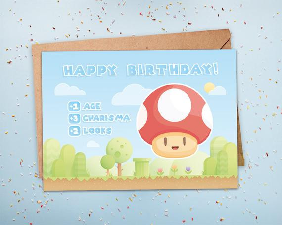 Nerdy Birthday Cards
 Gamer Birthday Card Geeky Birthday Card Nerdy Birthday Card