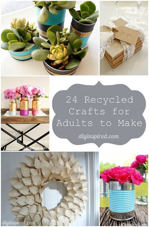 New Craft Ideas For Adults
 24 Cheap Recycled Crafts for Adults to Make