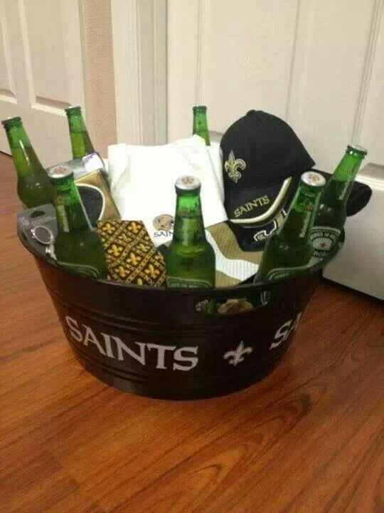 New Orleans Gift Basket Ideas
 Saints Gift Basket with Heineken Beer WHODAT