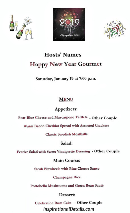 New Years Eve Dinner Menu Ideas
 New Years Eve Dinner Party