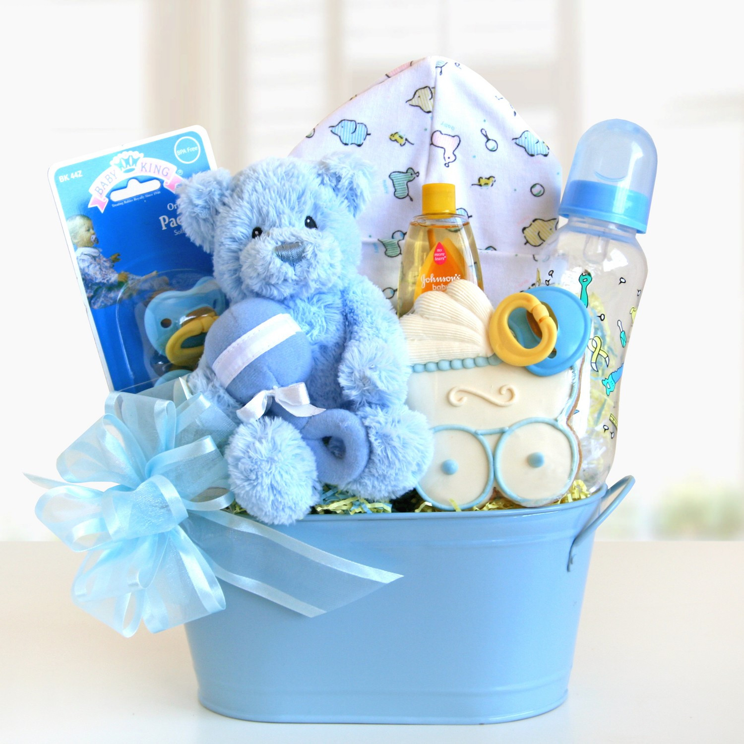 Newborn Baby Gift Baskets Ideas
 Sweet and Cuddly Baby Boy Gift Basket Gift Baskets Plus