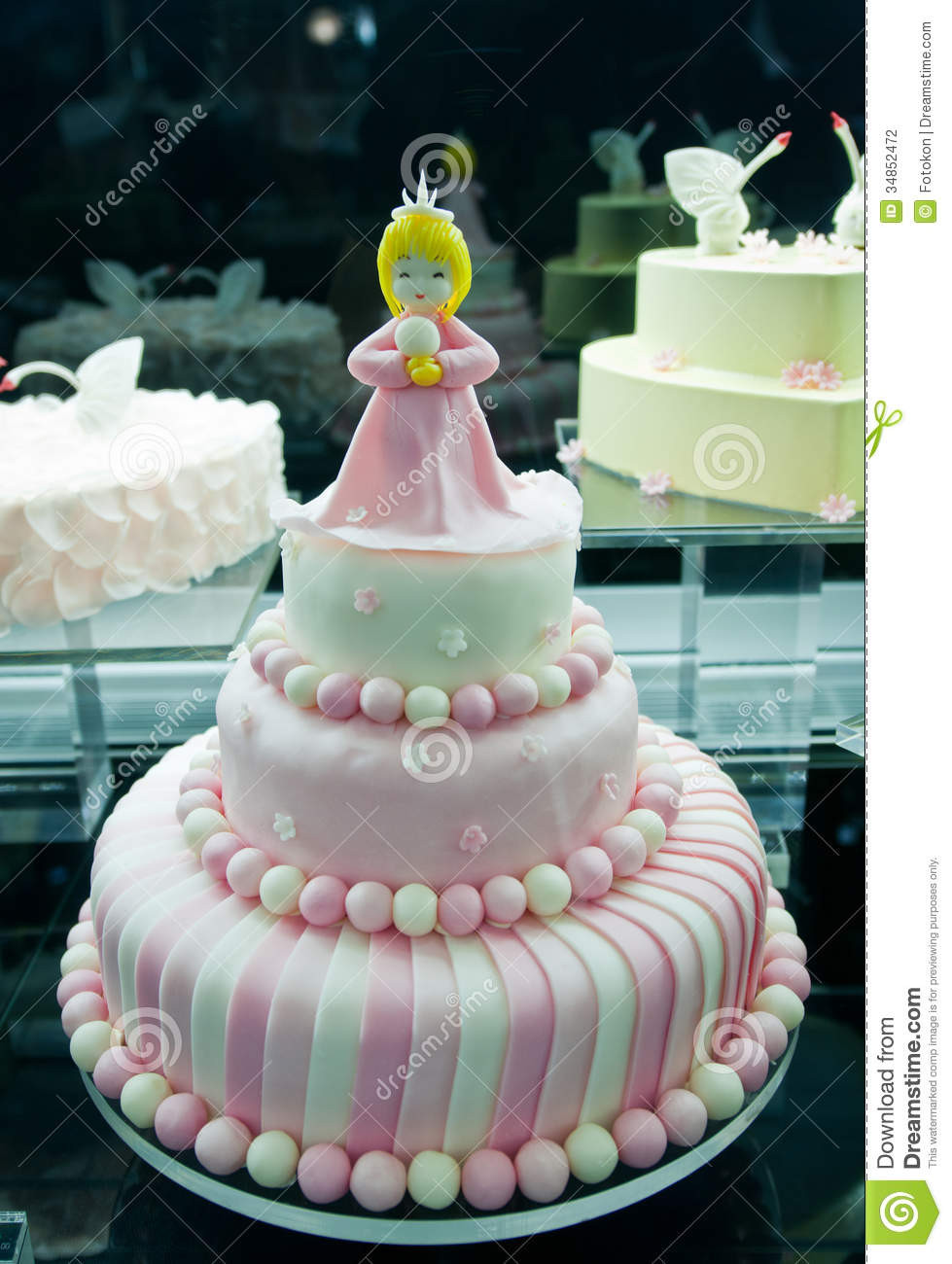 Nice Birthday Cakes
 Sweet cake stock photo Image of beautiful peking cream