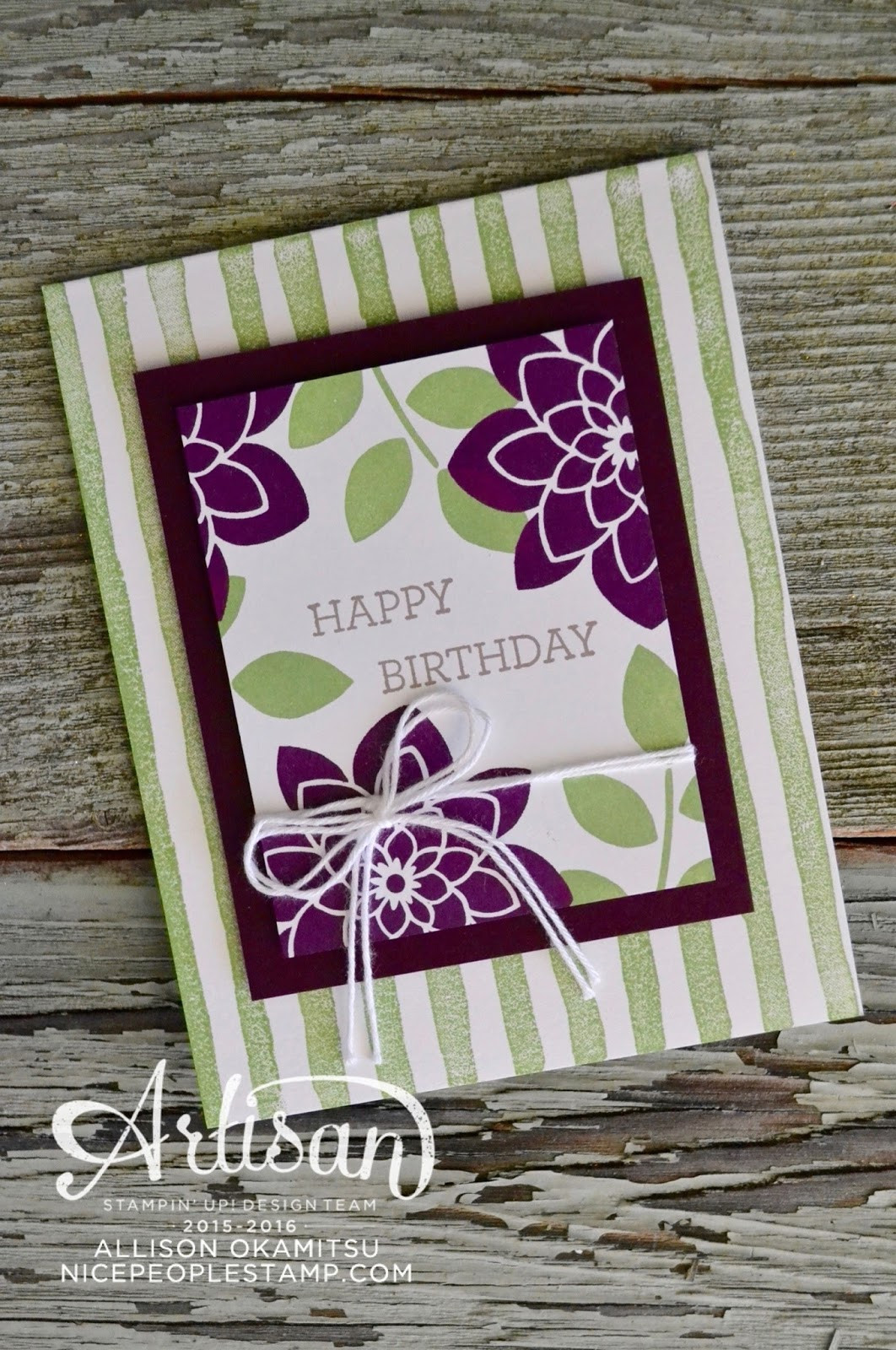 Nice Birthday Cards
 nice people STAMP Stampin Up Canada Crazy About You