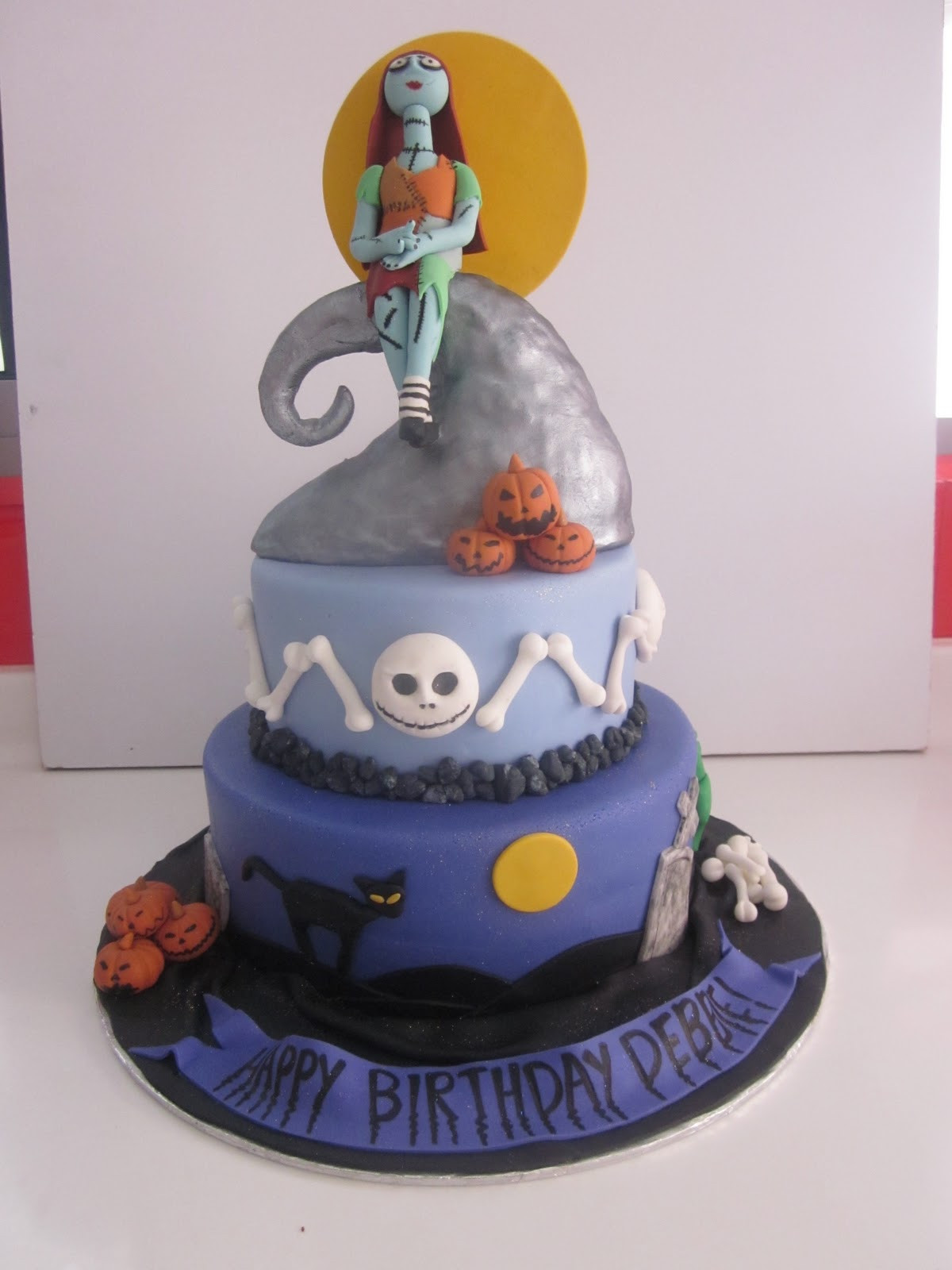 Nightmare Before Christmas Birthday Cake
 Celebrate with Cake Nightmare Before Christmas 2 tier Cake