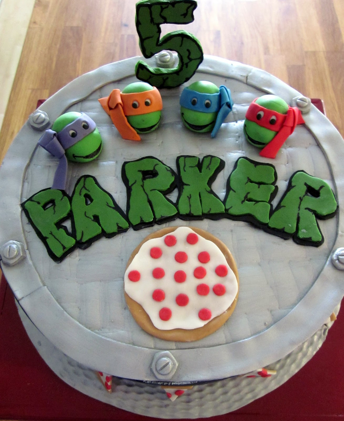 Ninja Turtle Birthday Cake
 Darlin Designs Teenage Mutant Ninja Turtle Birthday Cake