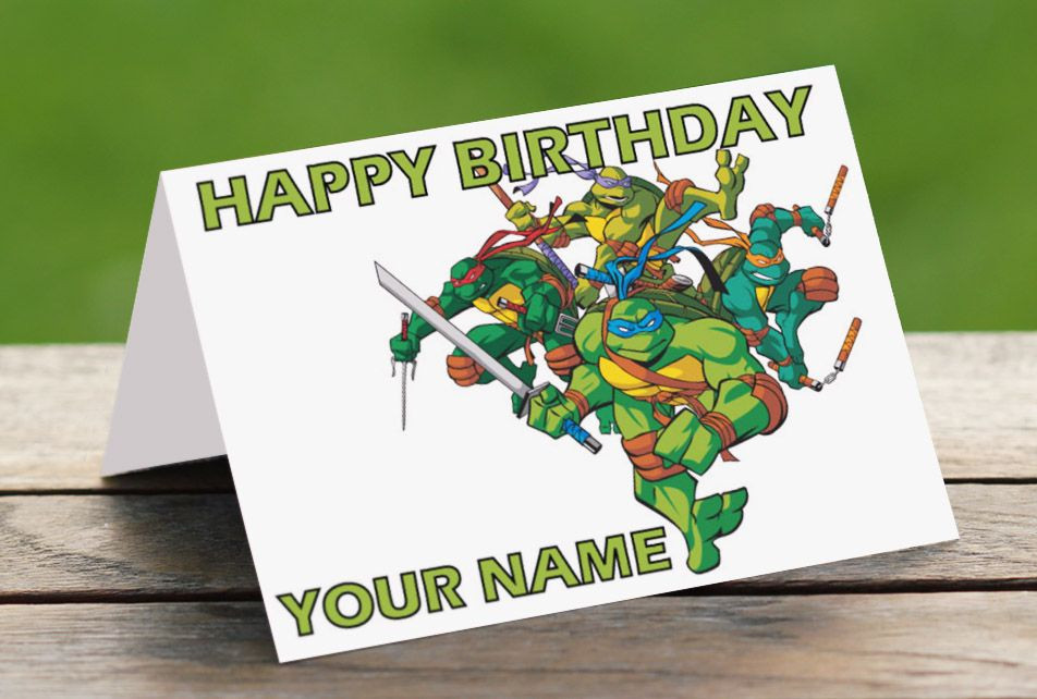 Ninja Turtle Birthday Card
 Teenage Mutant Ninja Turtles Printable Birthday Cards