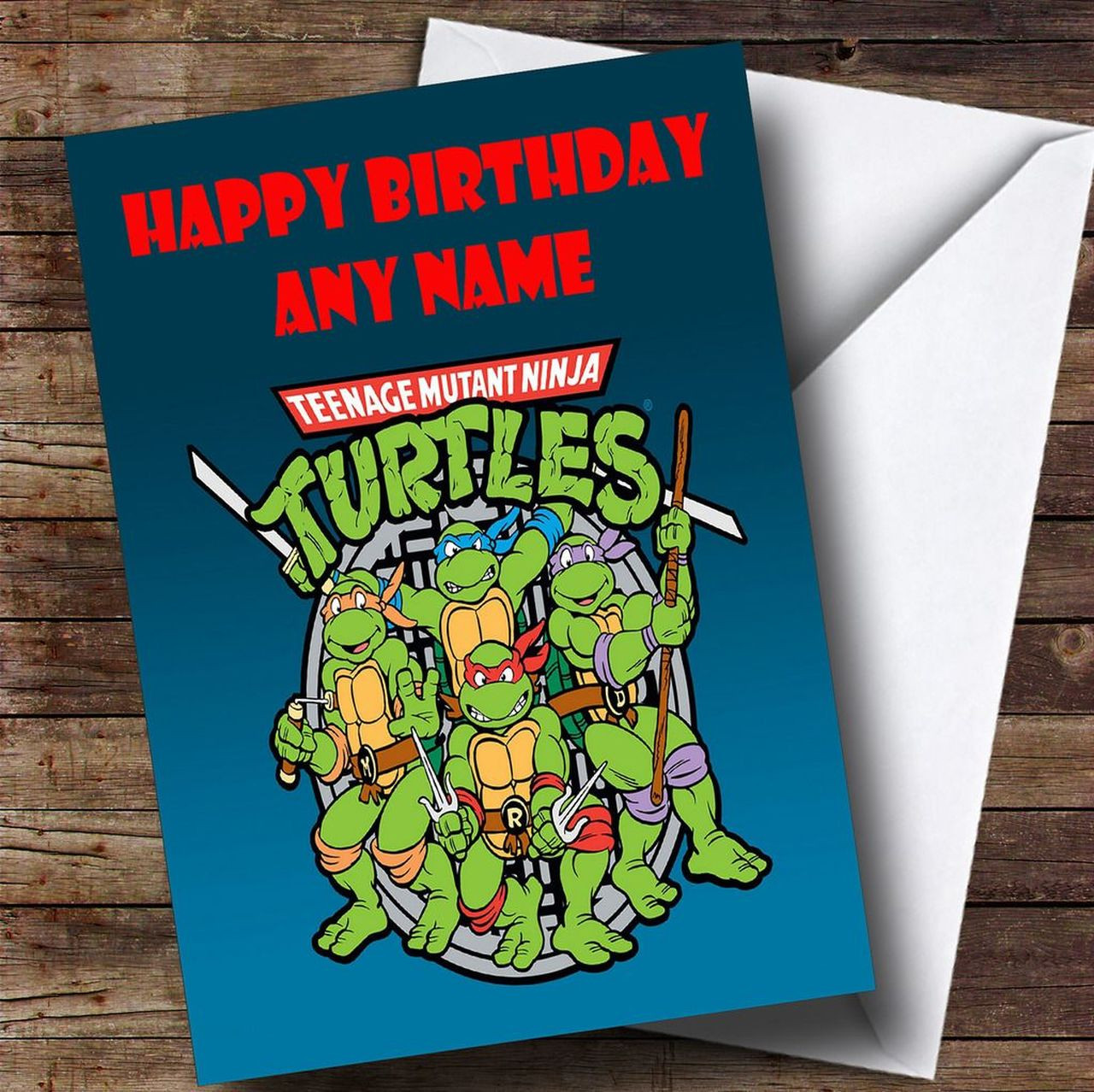 Ninja Turtle Birthday Card
 Teenage Mutant Ninja Turtles Personalised Children s