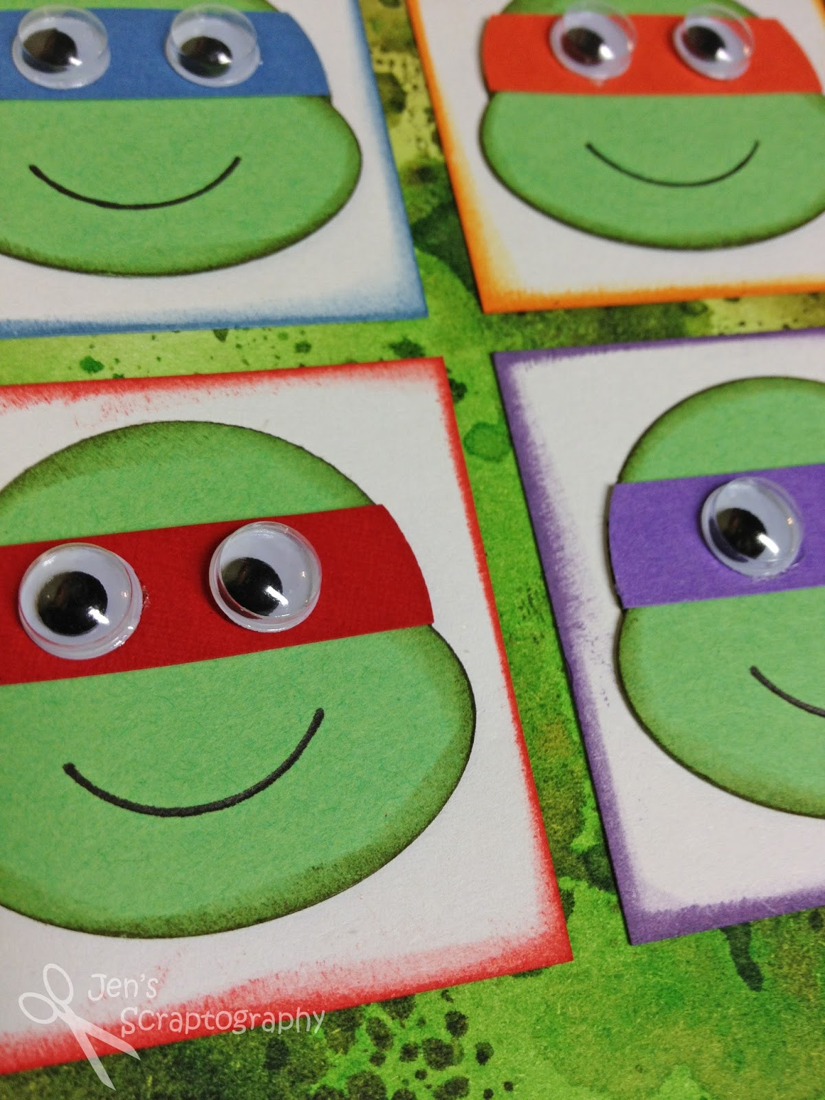 Ninja Turtle Birthday Card
 Jen s Scraptography Teenage Mutant Ninja Turtle Birthday Card