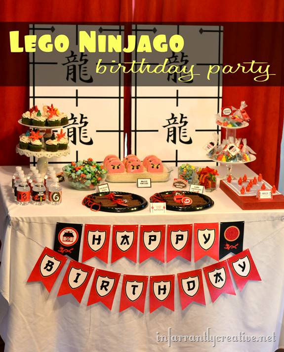 Ninjago Birthday Party Supplies
 Lego Ninjago Birthday Party Infarrantly Creative