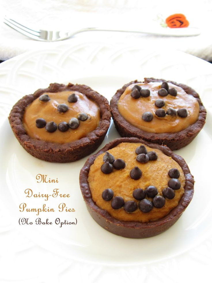 No Dairy Pumpkin Pie
 No Bake Dairy Free Mini Pumpkin Pies with Chocolate Crusts