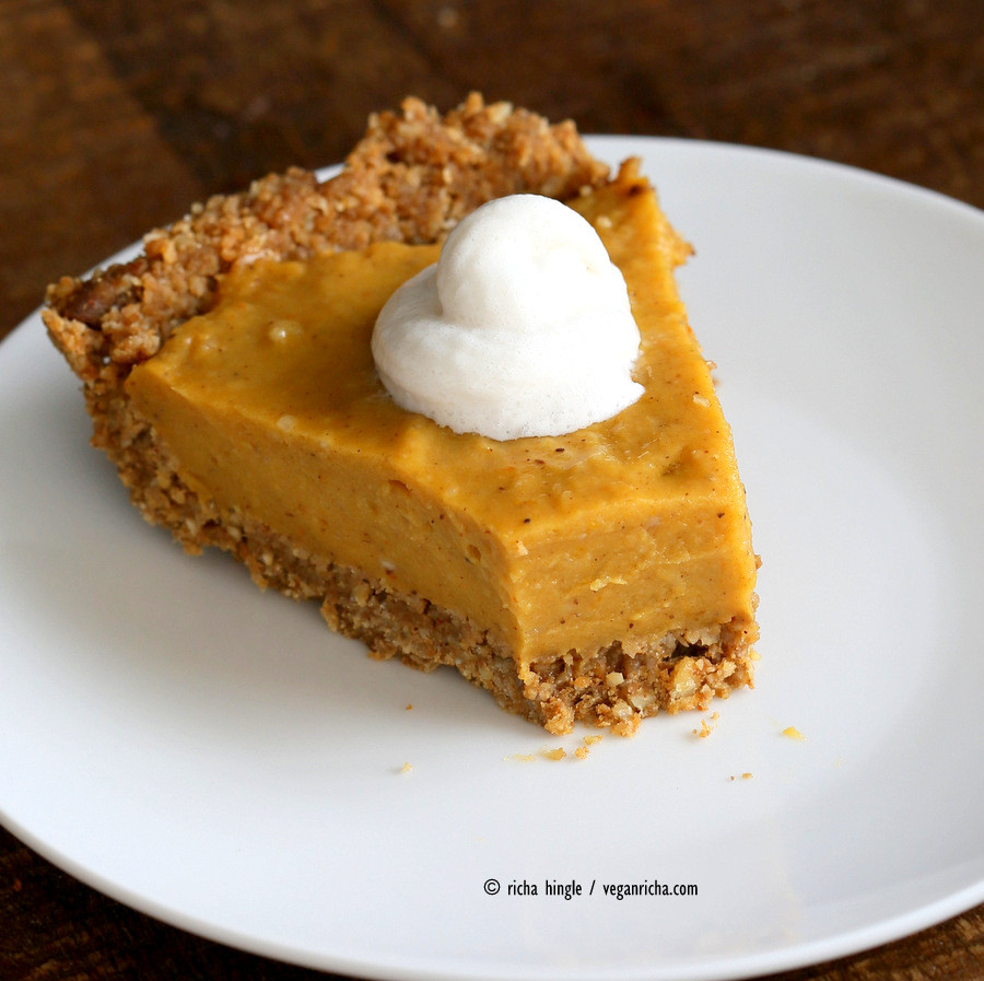 No Dairy Pumpkin Pie
 No Bake Vegan Pumpkin Pie with Gluten free Gingerbread