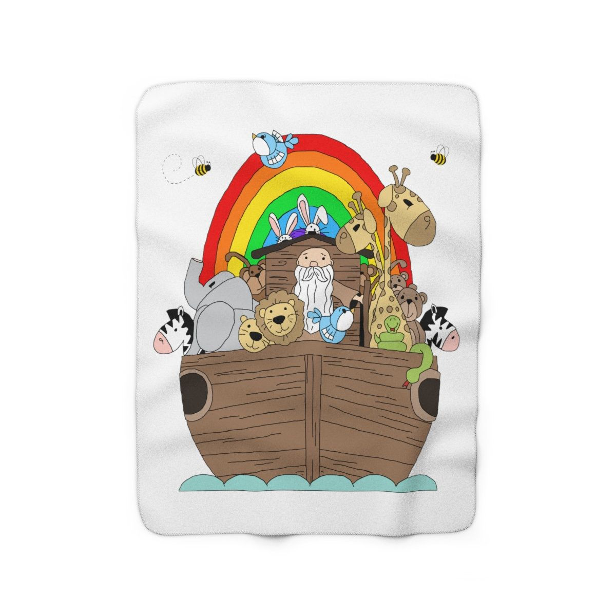 Noah Ark Baby Room Decor
 NOAHS ARK BLANKET Sherpa Baby Nursery Bedding Kids Room