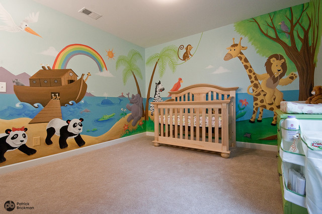 Noah Ark Baby Room Decor
 Nursery Mural Noah s Ark Jungle Animals Eclectic