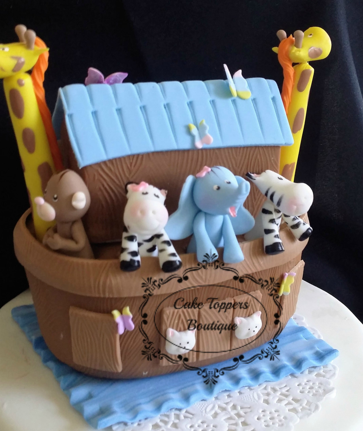 Noah Ark Baby Shower Decoration Ideas
 Noah s Ark Baby Shower Noah s Ark Cake Topper