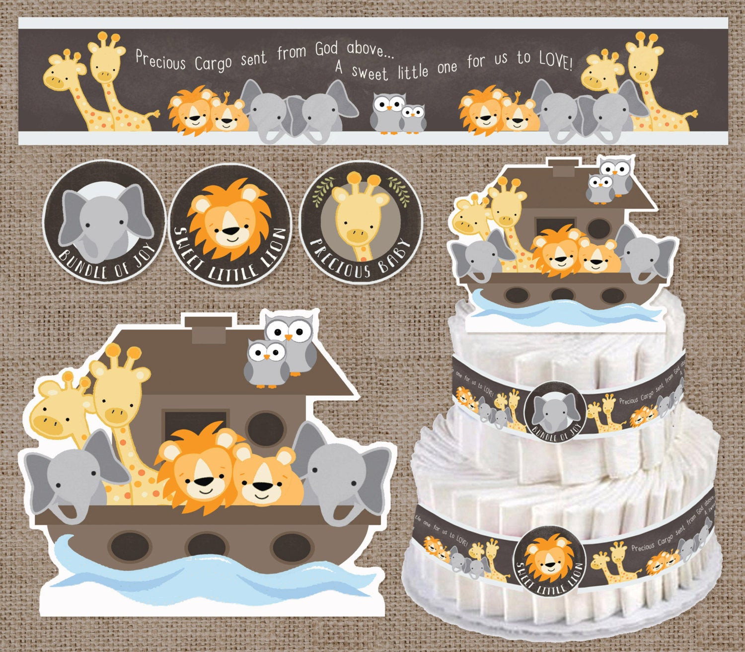 Noah Ark Baby Shower Decoration Ideas
 Baby Shower Decorations Noah s Ark Diaper Cake