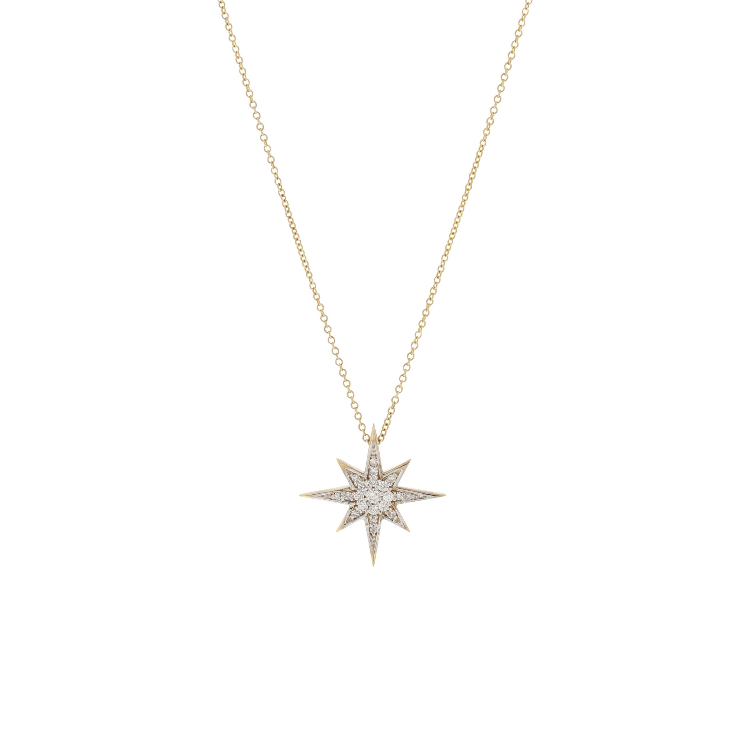 North Star Necklace
 DIAMOND NORTH STAR & 14KT GOLD NECKLACE CELESTIAL