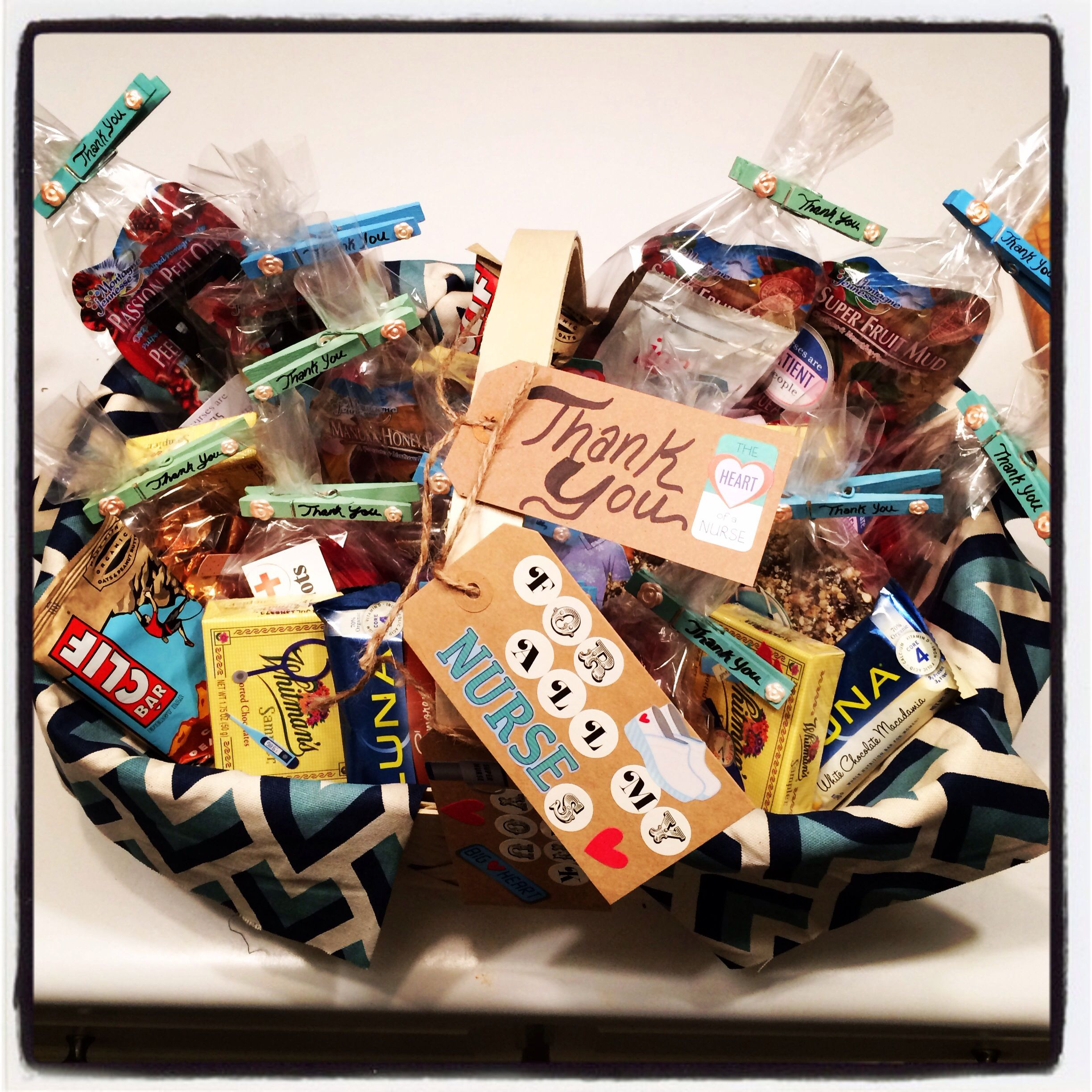 Nurse Gift Basket Ideas
 My first pin Gift basket for my nurses on the big D day