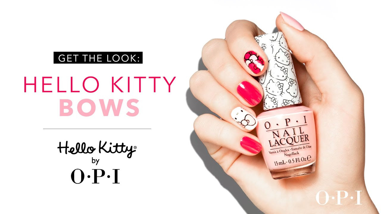 O.p.i Nail Designs
 Hello Kitty by OPI Hello Kitty Bows Nail Art Tutorial