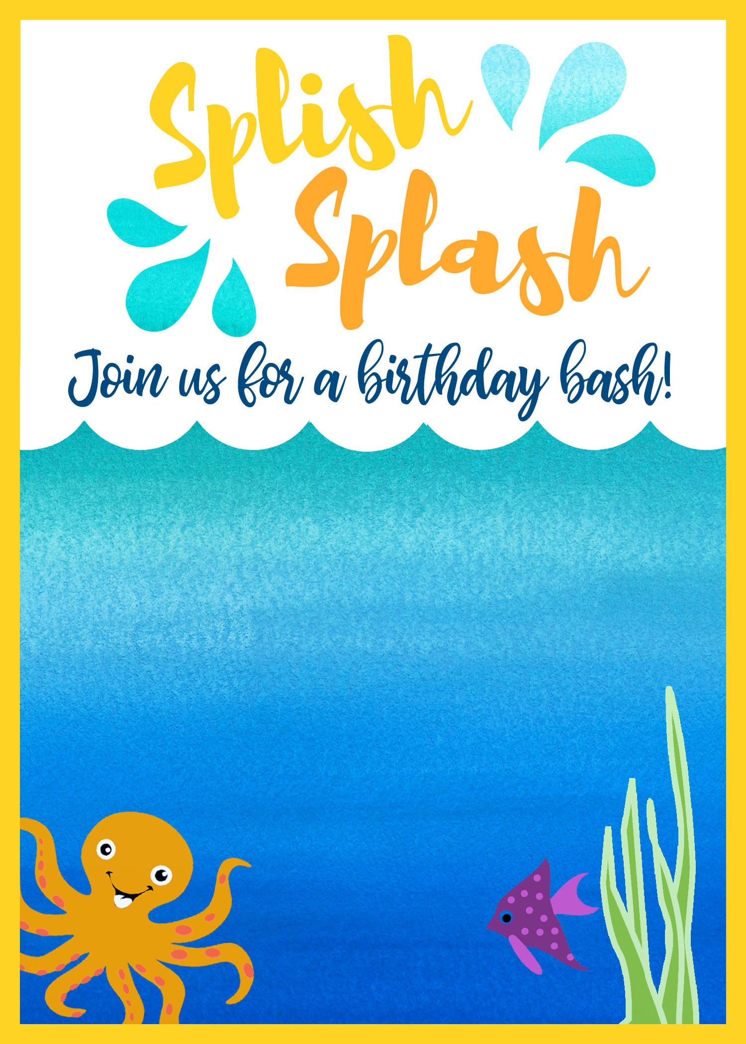 Ocean Birthday Invitations
 Ocean themed birthday party a real mom s guide The Many