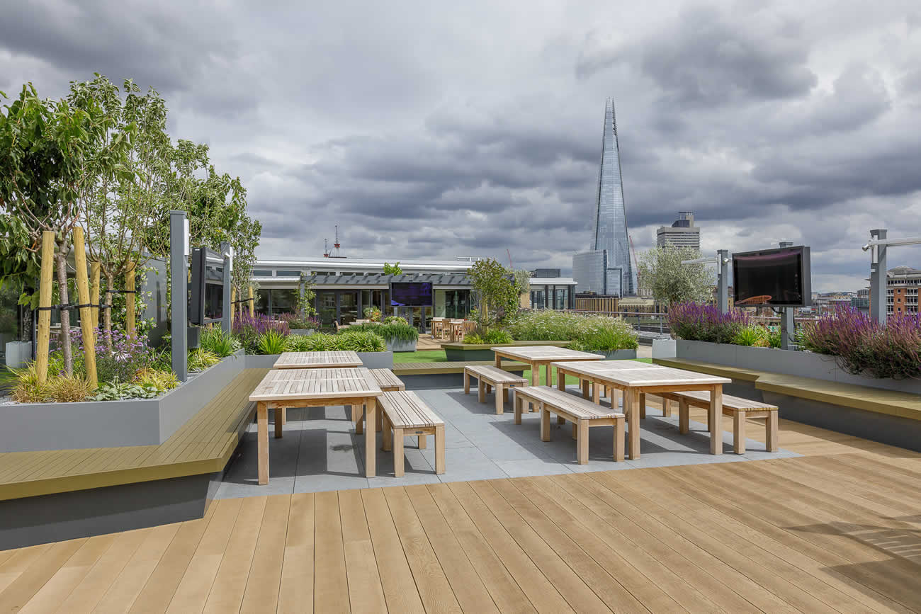 Office Terrace Landscape
 Central London mercial Roof Terrace Design