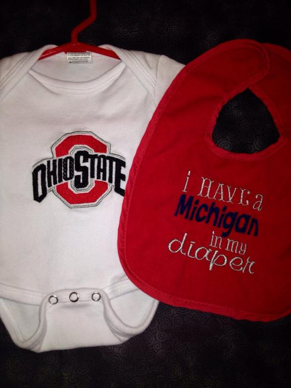 Ohio State Baby Gift
 Ohio State Baby Gift Set "I have a Michigan in my Diaper