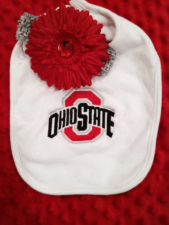 Ohio State Baby Gift
 Items similar to Ohio State Baby Gift Set White Bib