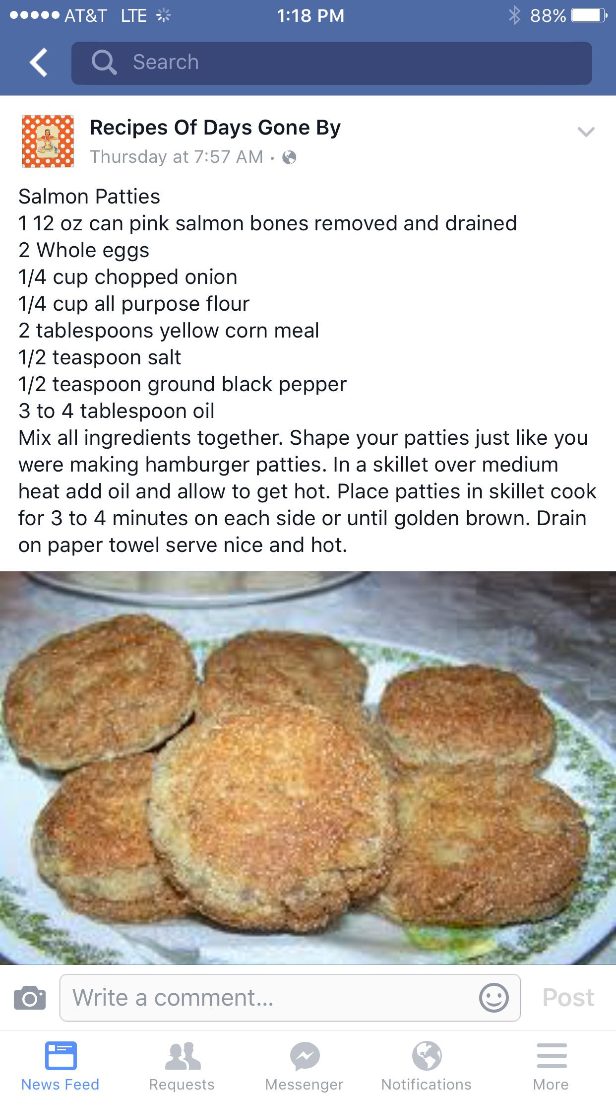 Old Fashioned Salmon Patties
 Old fashioned salmon patties