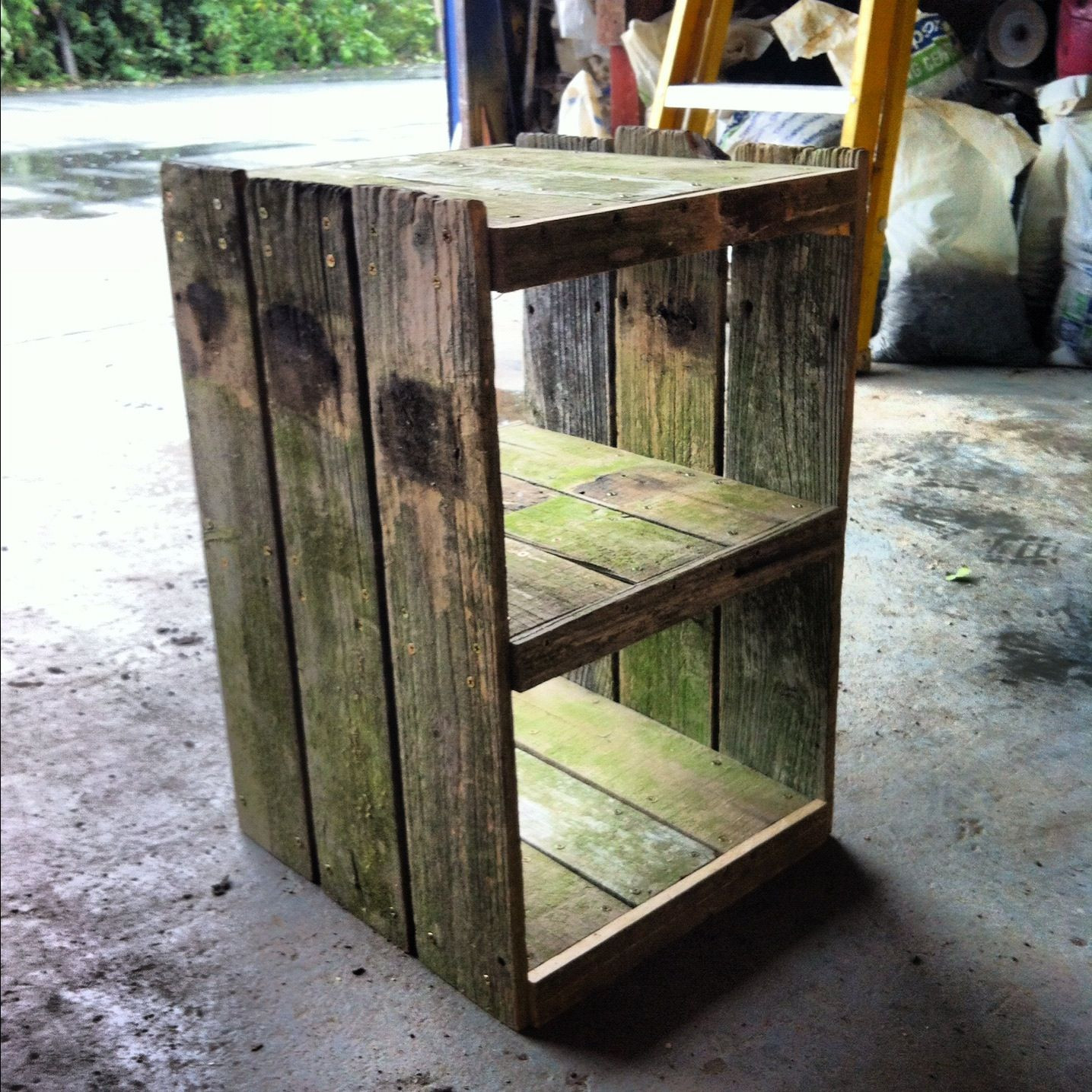 Old Wood Fence Craft Ideas
 Bedside table made from old fence boards £75