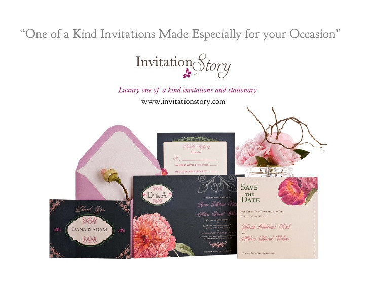 One Of A Kind Wedding Invitations
 Invitation Story Luxury e of a Kind Custom Wedding