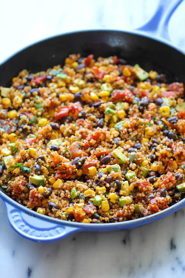 One Pan Mexican Quinoa
 e Pan Mexican Quinoa Damn Delicious