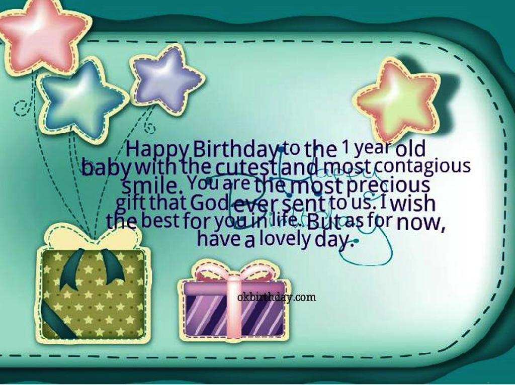 One Year Old Birthday Wishes
 Birthday Wishes For e Year Old Wishes Greetings