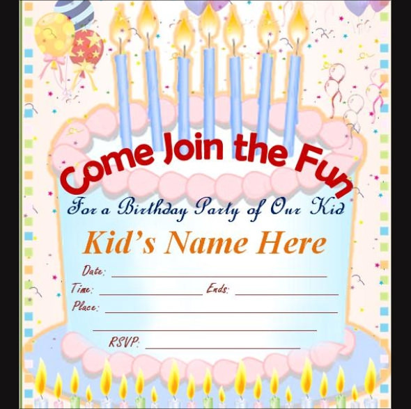 Online Birthday Invitation
 FREE 62 Printable Birthday Invitation Templates in PDF