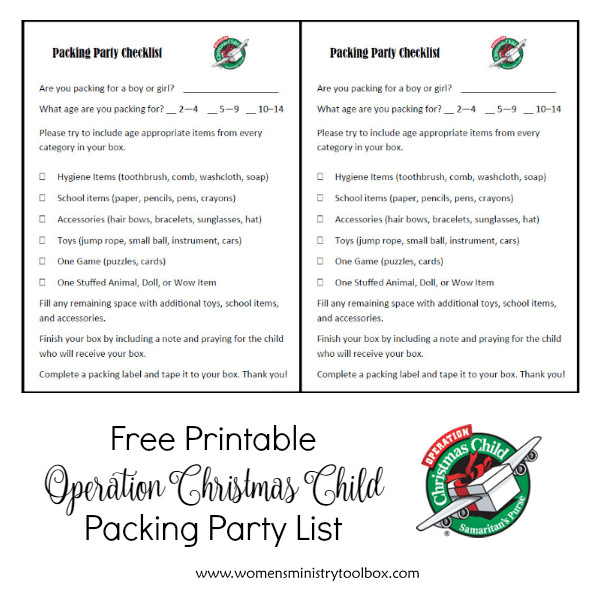 Operation Christmas Child Packing Party
 How to Host an Operation Christmas Child Packing Party