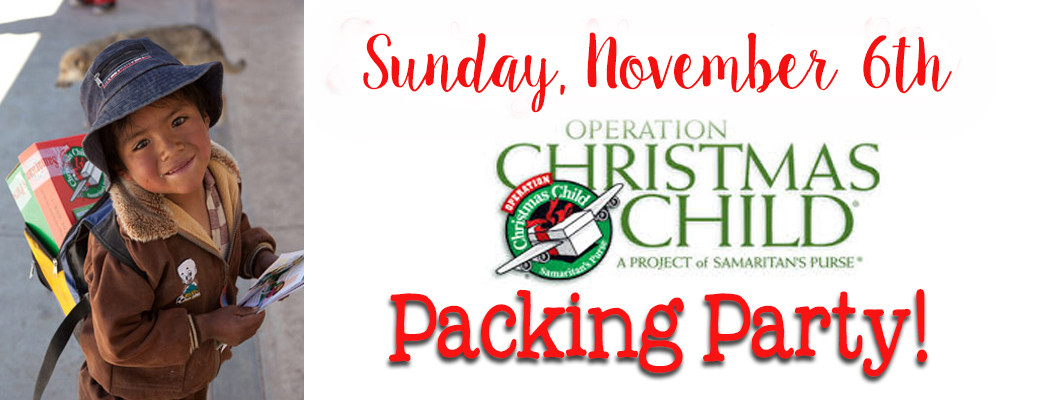 Operation Christmas Child Packing Party
 Operation Christmas Child Shoe Box Packing Party